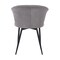 Armen Living Lulu Contemporary Dining Chair in Black Powder Coated Finish and Gray Velvet LCLUCHBLGREY - alternate 2